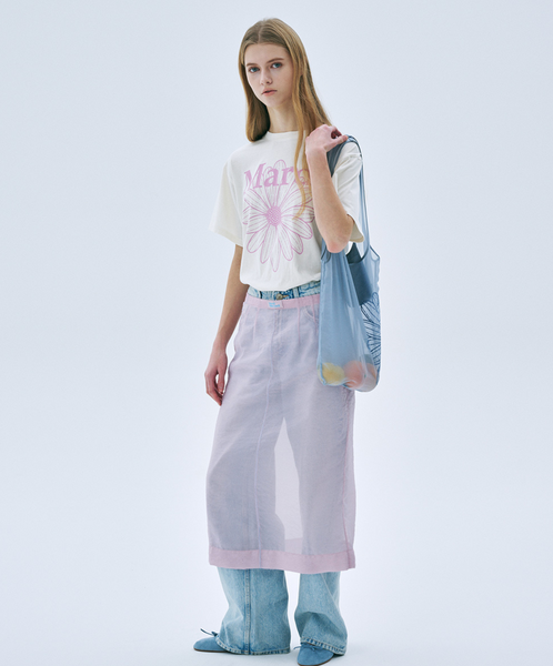 [MARDI MERCREDI] TSHIRT FLOWERMARDI CREAM PINKLAVENDER