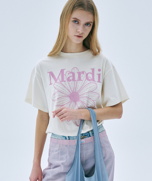[MARDI MERCREDI] TSHIRT FLOWERMARDI CREAM PINKLAVENDER