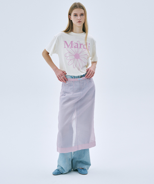 [MARDI MERCREDI] TSHIRT FLOWERMARDI CREAM PINKLAVENDER