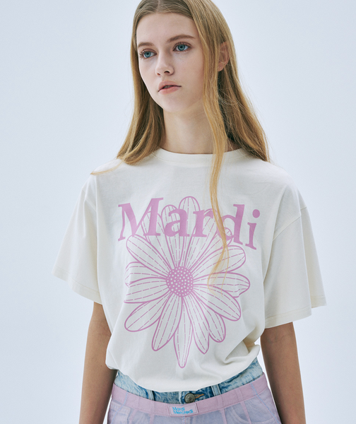 [MARDI MERCREDI] TSHIRT FLOWERMARDI CREAM PINKLAVENDER