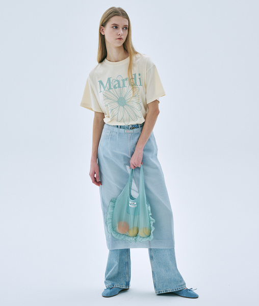 [MARDI MERCREDI] TSHIRT FLOWERMARDI BUTTER MOSSGREEN