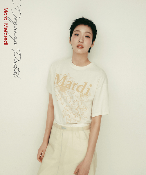 [MARDI MERCREDI] TSHIRT TRIPLE FLOWER CREAM PEANUT