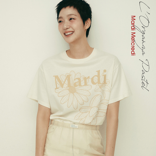 [MARDI MERCREDI] TSHIRT TRIPLE FLOWER CREAM PEANUT