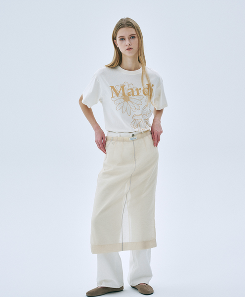[MARDI MERCREDI] TSHIRT TRIPLE FLOWER CREAM PEANUT