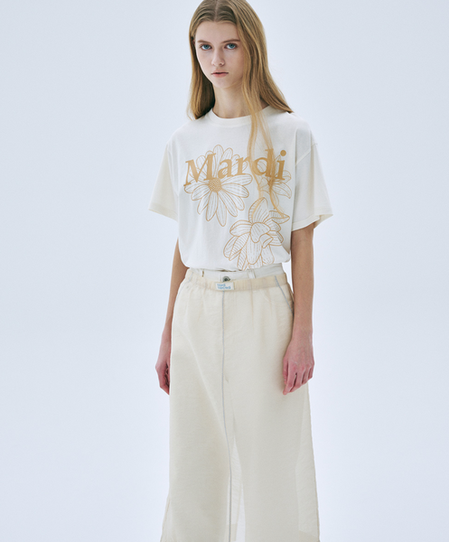 [MARDI MERCREDI] TSHIRT TRIPLE FLOWER CREAM PEANUT
