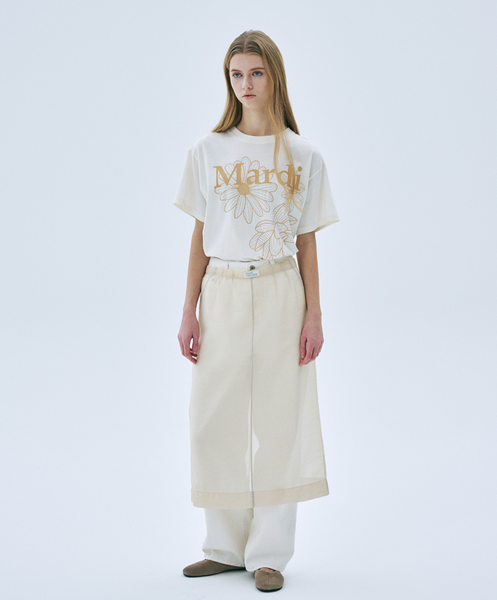 [MARDI MERCREDI] TSHIRT TRIPLE FLOWER CREAM PEANUT