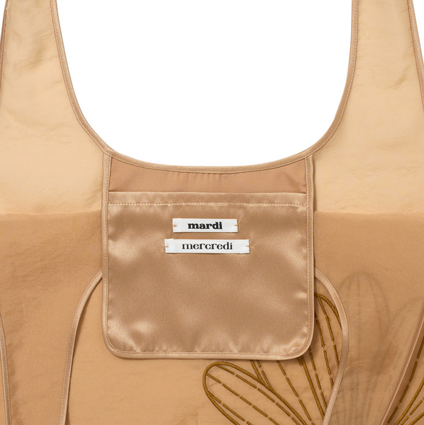 [MARDI MERCREDI] SHEER BAG FLOWER BEIGE