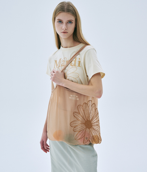 [MARDI MERCREDI] SHEER BAG FLOWER BEIGE