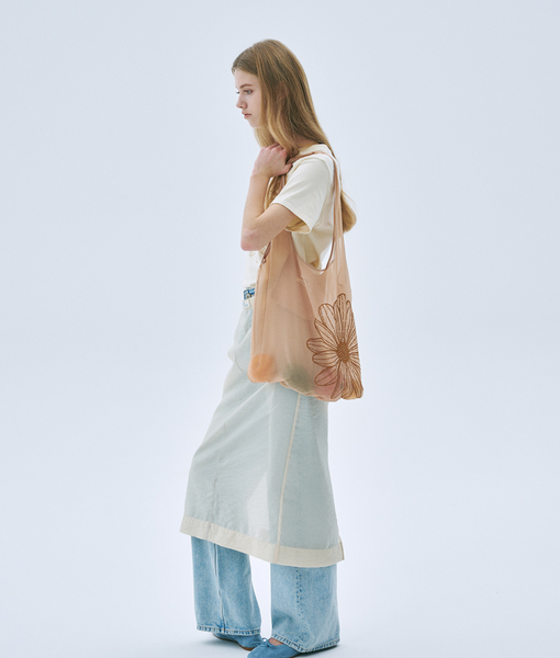 [MARDI MERCREDI] SHEER BAG FLOWER BEIGE