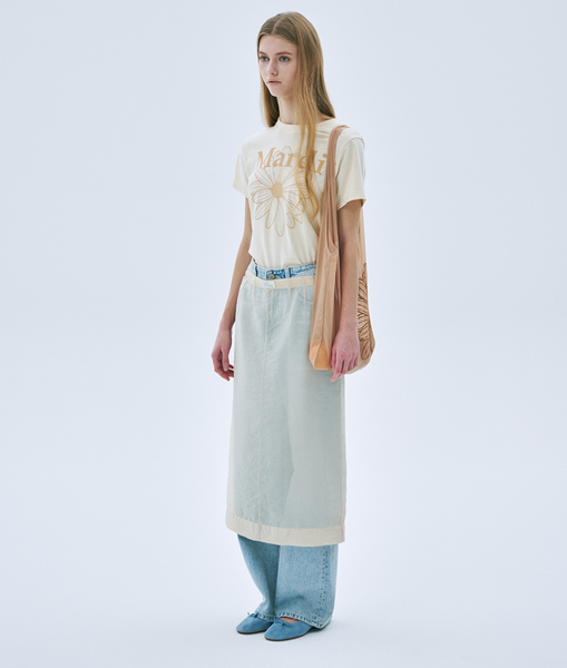 [MARDI MERCREDI] SHEER BAG FLOWER BEIGE