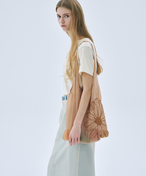 [MARDI MERCREDI] SHEER BAG FLOWER BEIGE