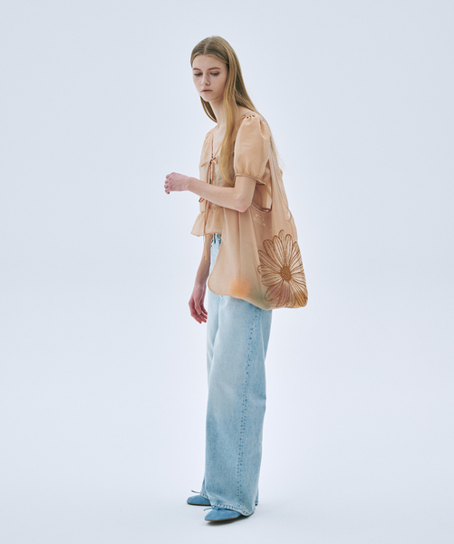 [MARDI MERCREDI] SHEER BAG FLOWER BEIGE