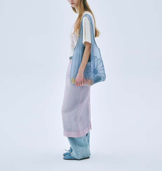 [MARDI MERCREDI] SHEER BAG FLOWER BLUE