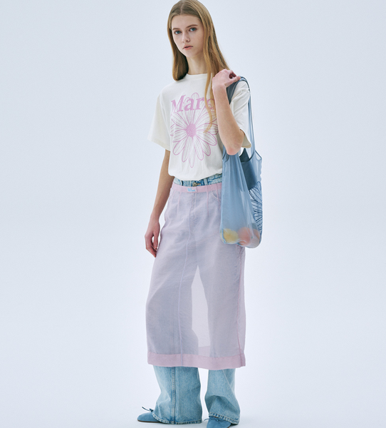 [MARDI MERCREDI] SHEER BAG FLOWER BLUE