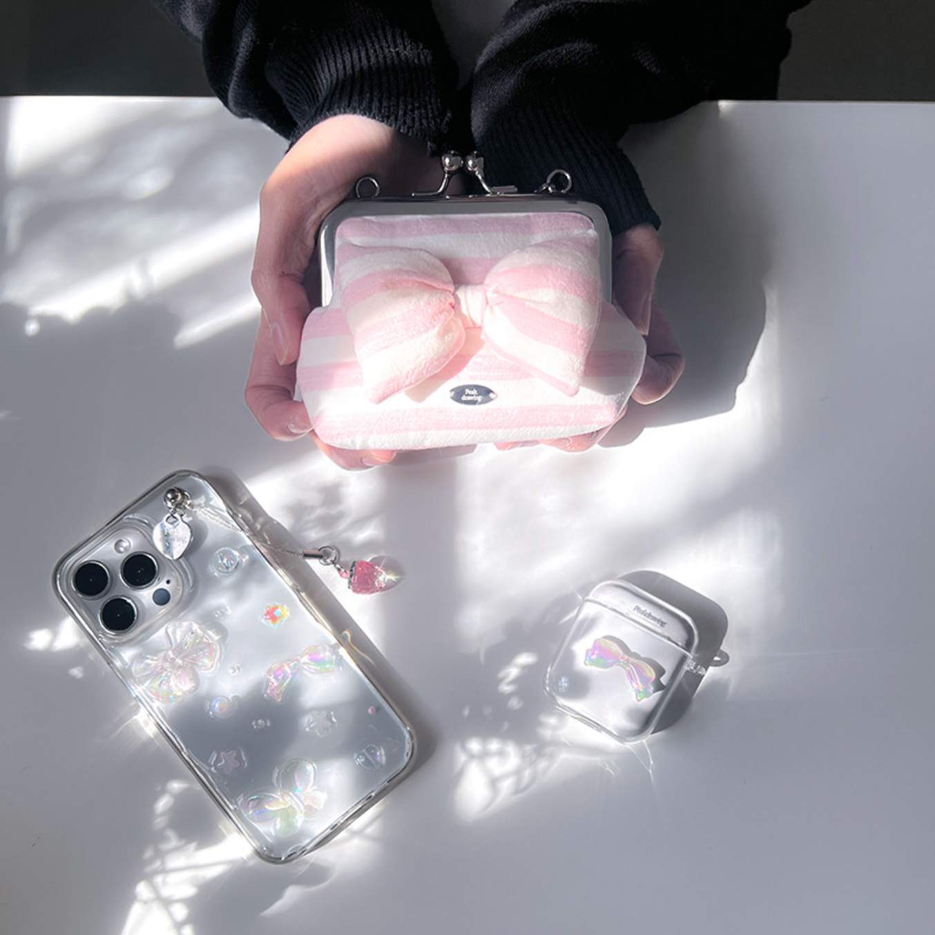 [Peakdrawing] Clear Rose Candy Heart Case