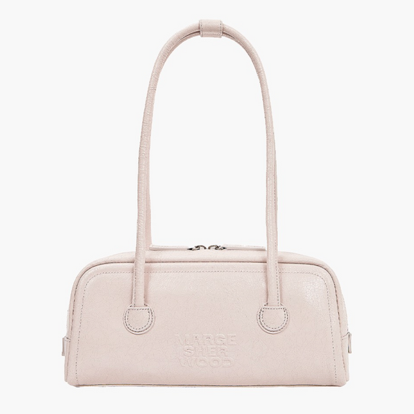[MARGESHERWOOD] SOFT BAGUETTE BAG Pale Pink Cracked