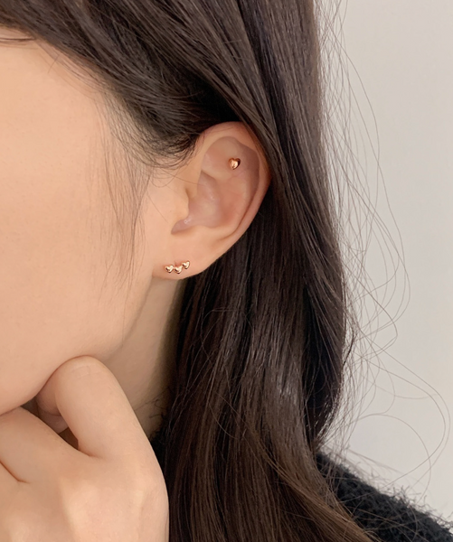 [SOYE PI-NE] Windy Mini Heart Earrings