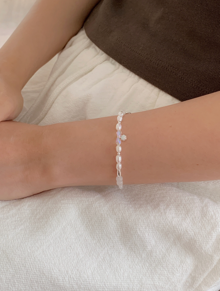 [SOYE PI-NE] Kale Opal Freshwater Pearl Bracelet