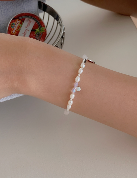 [SOYE PI-NE] Kale Opal Freshwater Pearl Bracelet
