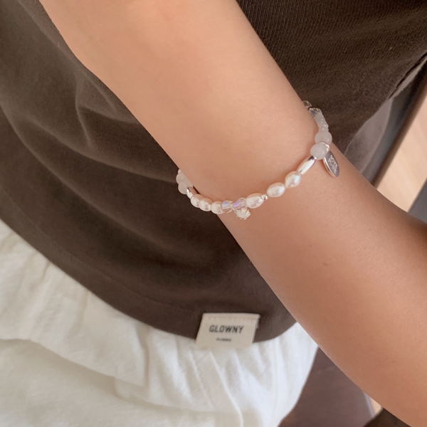 [SOYE PI-NE] Kale Opal Freshwater Pearl Bracelet