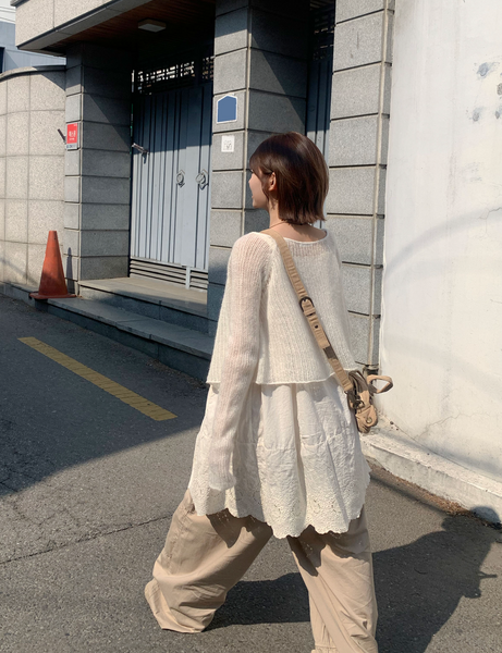 [MODIMOOD] Sand Punching Layered Dress