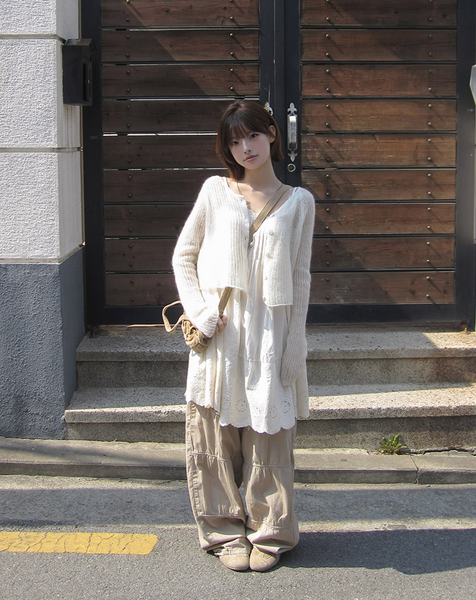 [MODIMOOD] Sand Punching Layered Dress