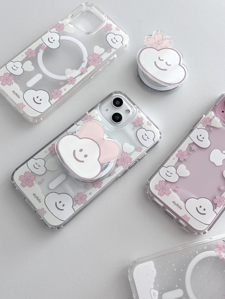 [skyfolio] Blossom White MagSafe Jelly Hard Phone Case