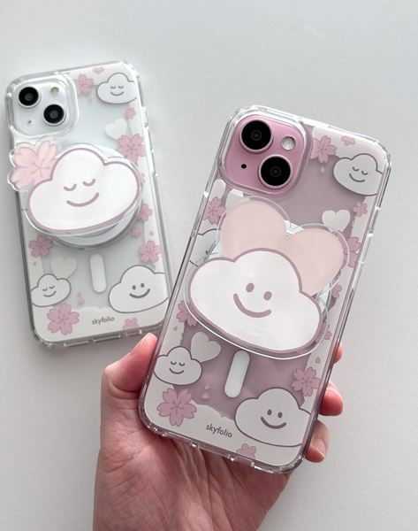 [skyfolio] Blossom White MagSafe Grip Tok