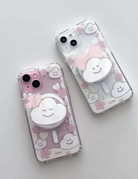 [skyfolio] Blossom White MagSafe Grip Tok