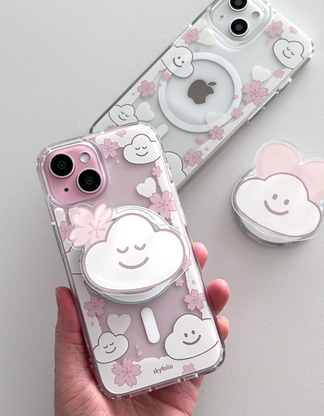 [skyfolio] Blossom White MagSafe Grip Tok