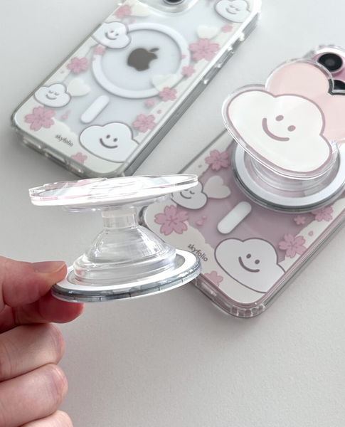 [skyfolio] Blossom White MagSafe Grip Tok