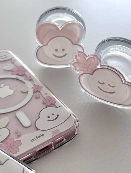 [skyfolio] Blossom White MagSafe Grip Tok