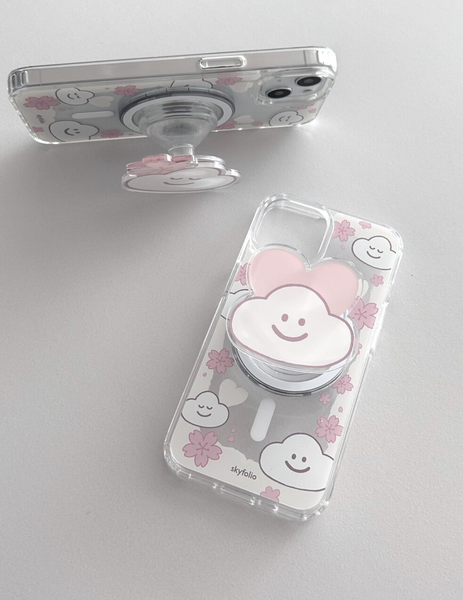 [skyfolio] Blossom White MagSafe Grip Tok