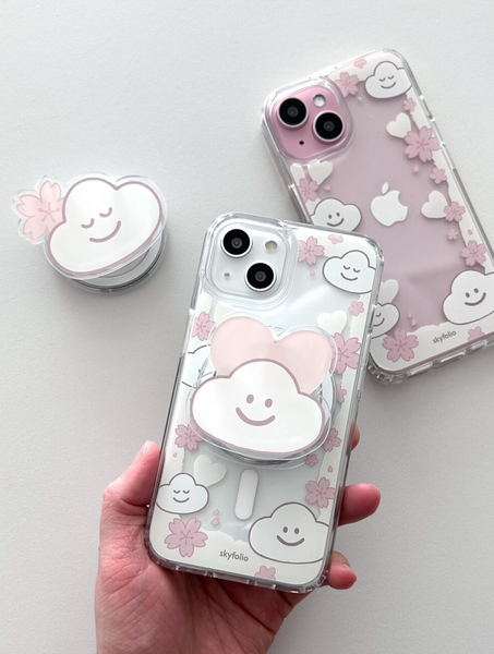 [skyfolio] Blossom White MagSafe Grip Tok