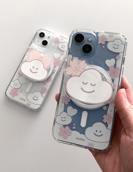 [skyfolio] Blossom White MagSafe Grip Tok