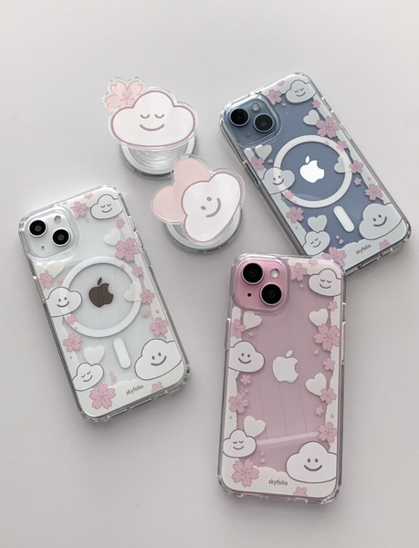 [skyfolio] Blossom White MagSafe Grip Tok