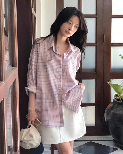 [SLOWAND] # SLOWMADE Sketch Tone-on-Tone Check Shirt