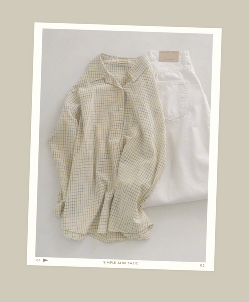 [SLOWAND] # SLOWMADE Sketch Tone-on-Tone Check Shirt