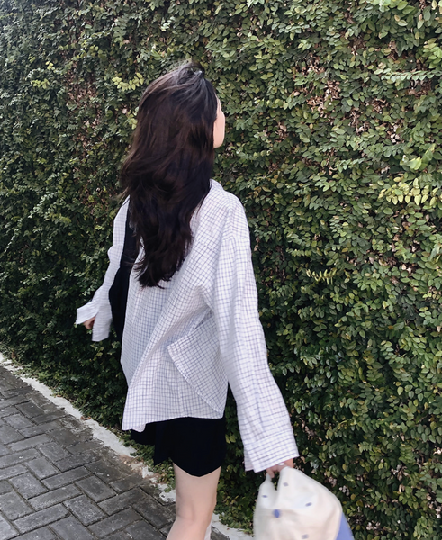 [SLOWAND] # SLOWMADE Sketch Tone-on-Tone Check Shirt