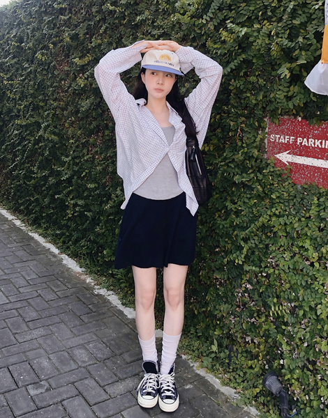 [SLOWAND] # SLOWMADE Sketch Tone-on-Tone Check Shirt