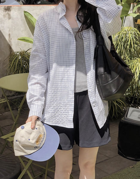 [SLOWAND] # SLOWMADE Sketch Tone-on-Tone Check Shirt