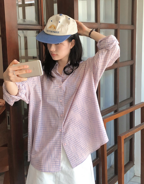 [SLOWAND] # SLOWMADE Sketch Tone-on-Tone Check Shirt