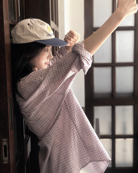 [SLOWAND] # SLOWMADE Sketch Tone-on-Tone Check Shirt