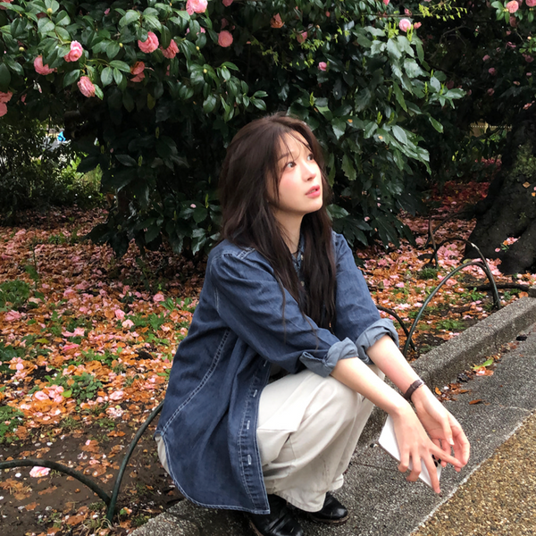 [SLOWAND] Boy Vintage Washing Denim Shirt