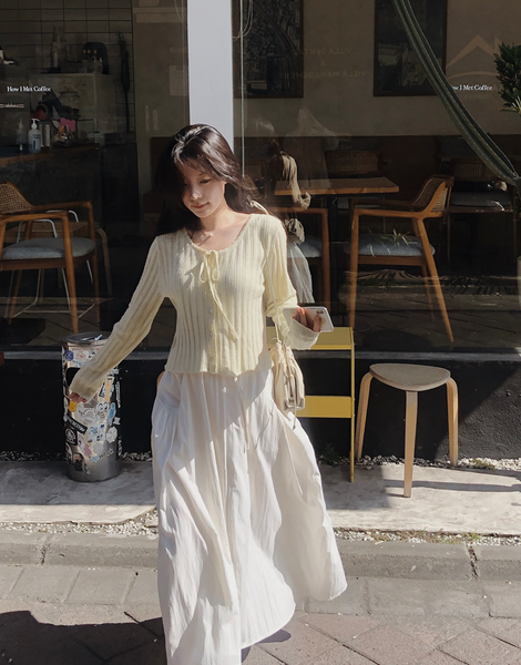 [SLOWAND] # SLOWMADE April Ribbon Skirt