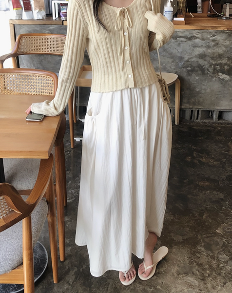 [SLOWAND] # SLOWMADE April Ribbon Skirt