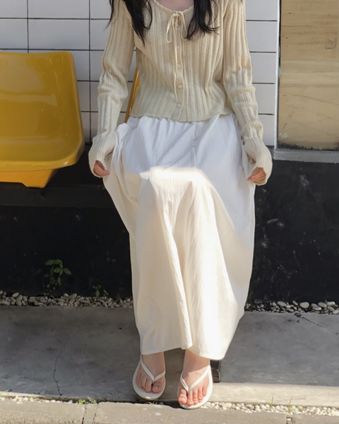 [SLOWAND] # SLOWMADE April Ribbon Skirt