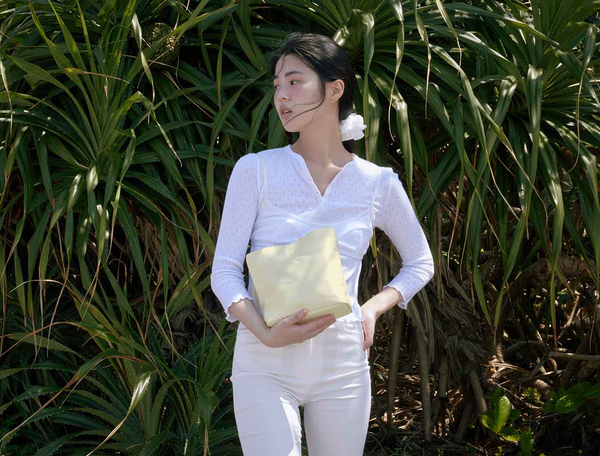 [mucu and ebony] Haze bag Cream Lemon