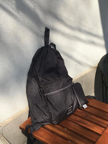 [mucu and ebony] Ridge String Backpack Charcoal