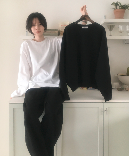 [SLOWAND] # SLOWMADE Clean Cotton 365 Short-Sleeved / Long-sleeved Plain T-shirt